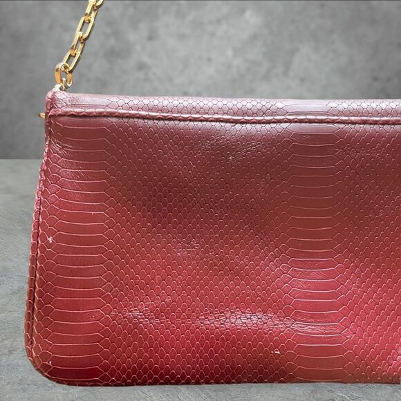 Tory Burch Burgundy Shoulder Bag with Gold Accents - Picture 9 of 16